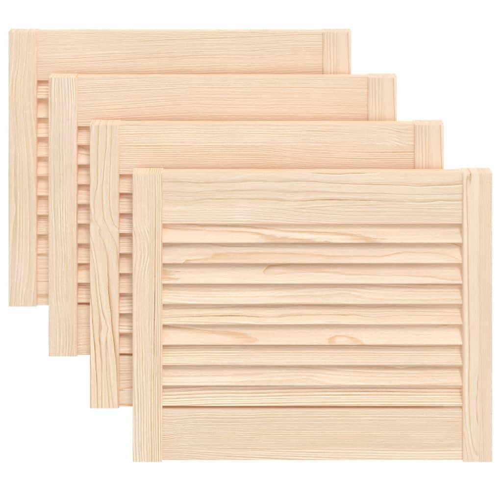 vidaXL Schranktüren Lamellen-Design 4 Stk. 39,5x49,4 Massivholz Kiefer