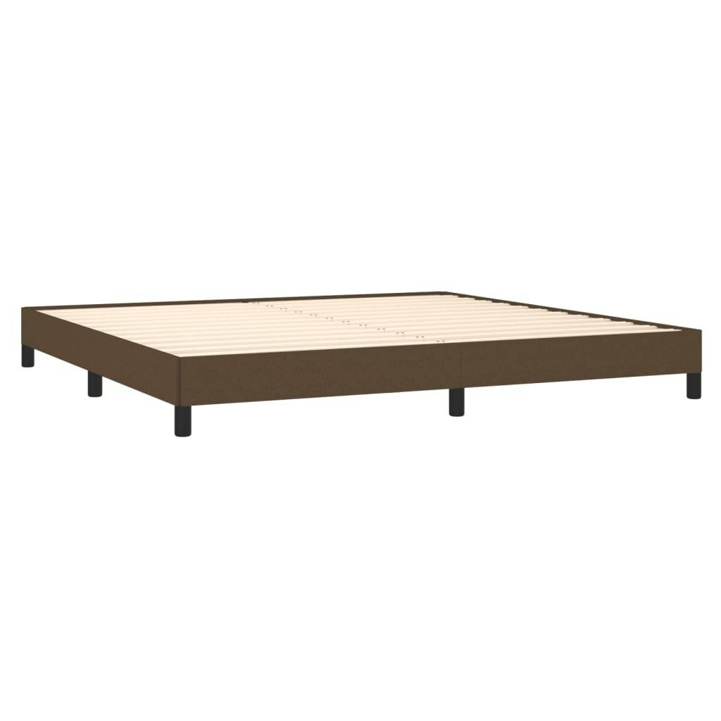 vidaXL Bettgestell ohne Matratze Dunkelbraun 200x200 cm Stoff