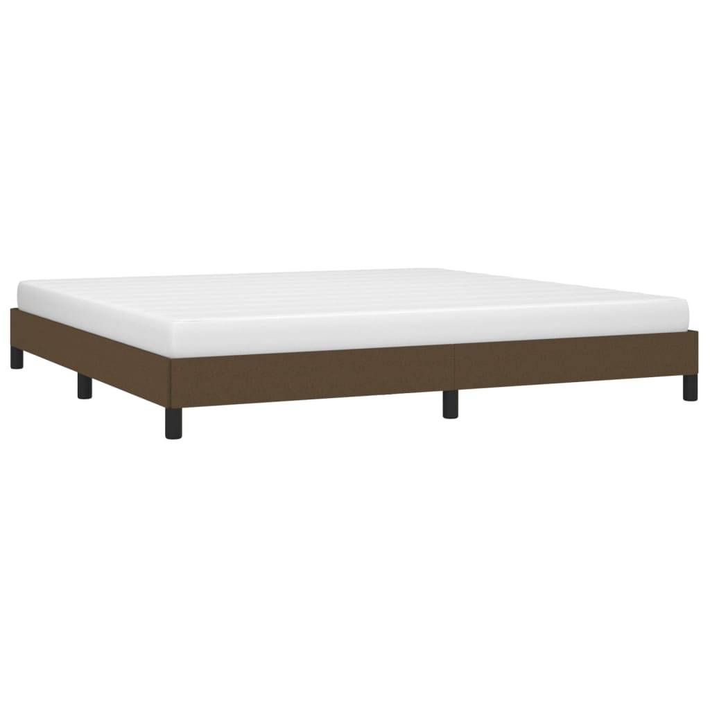 vidaXL Bettgestell ohne Matratze Dunkelbraun 200x200 cm Stoff