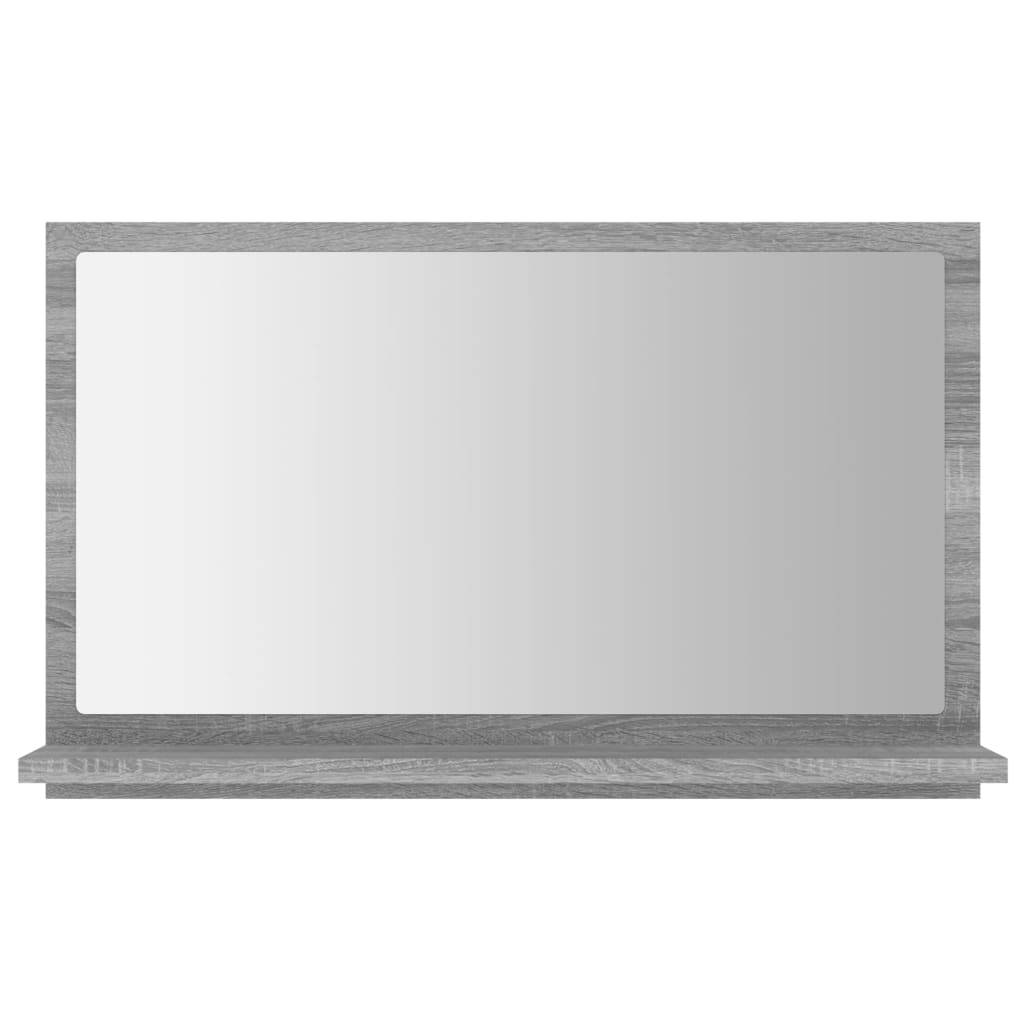 vidaXL Badspiegel Grau Sonoma 60x10,5x37 cm Holzwerkstoff