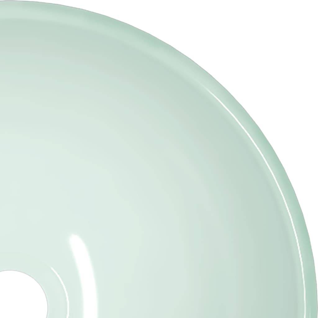 vidaXL Waschbecken Hartglas 35x12 cm Weiß