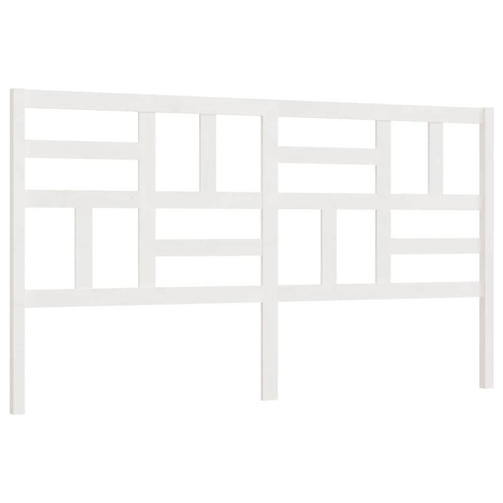 vidaXL Bett-Kopfteil Weiß 186x4x104 cm Massivholz Kiefer