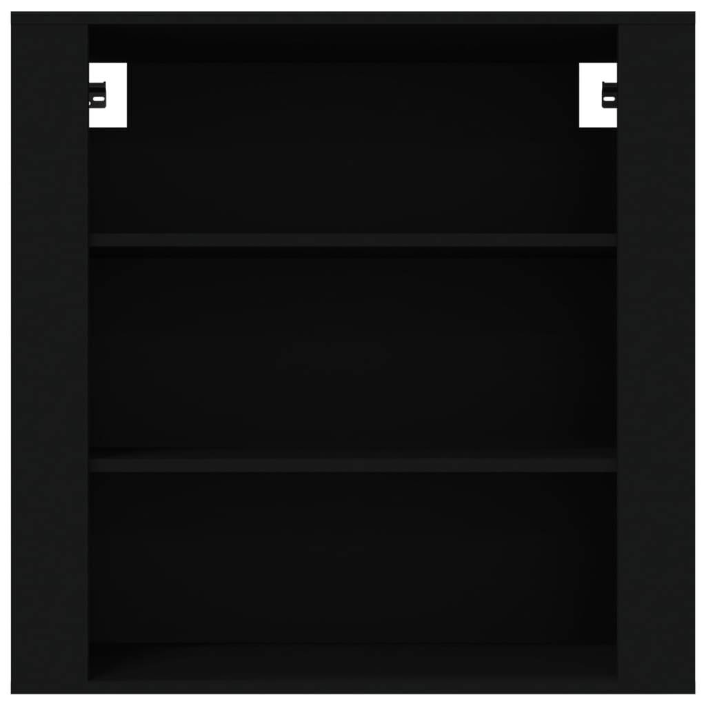 vidaXL Wandschrank Schwarz 80x33x80 cm Holzwerkstoff