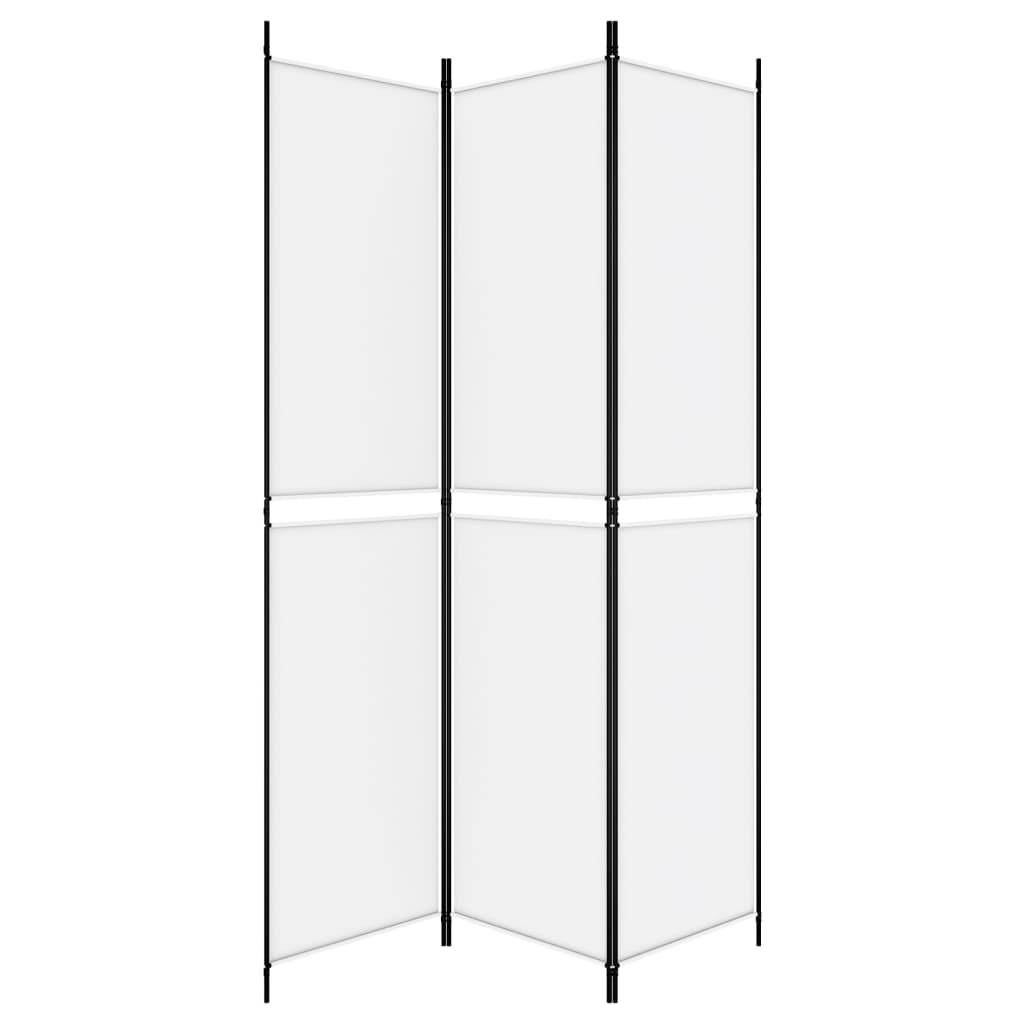 vidaXL 3-tlg. Paravent Weiß 150x220 cm Stoff