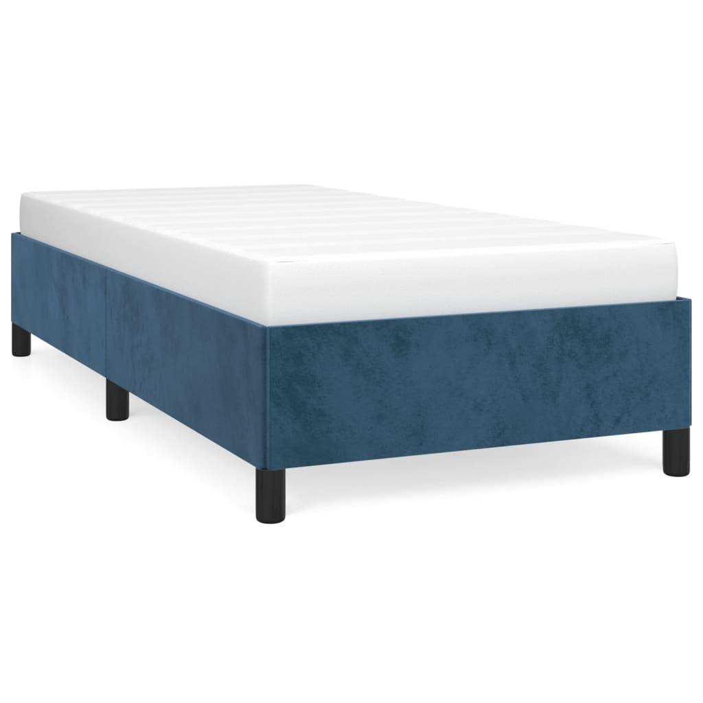 vidaXL Bettgestell ohne Matratze Dunkelblau 90x200 cm Samt