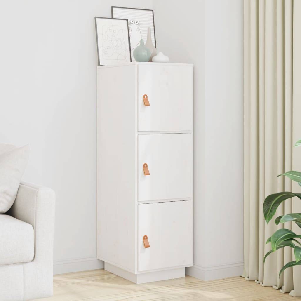 vidaXL Highboard Weiß 34x40x108,5 cm Massivholz Kiefer