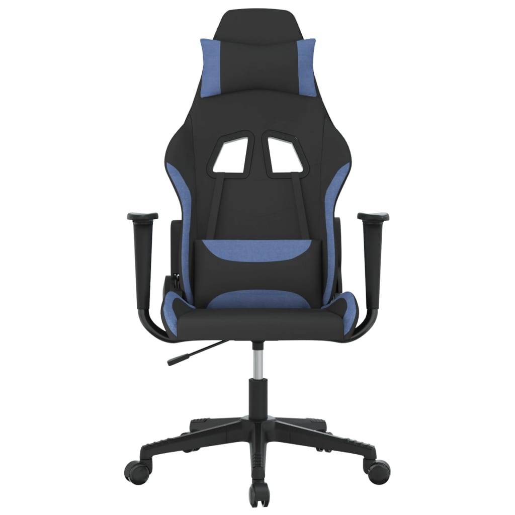 vidaXL Gaming-Stuhl Schwarz und Blau Stoff