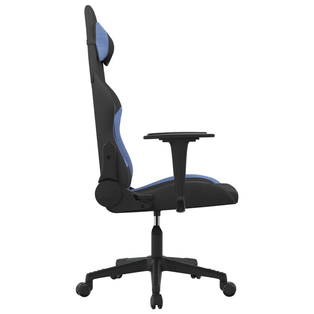 vidaXL Gaming-Stuhl Schwarz und Blau Stoff