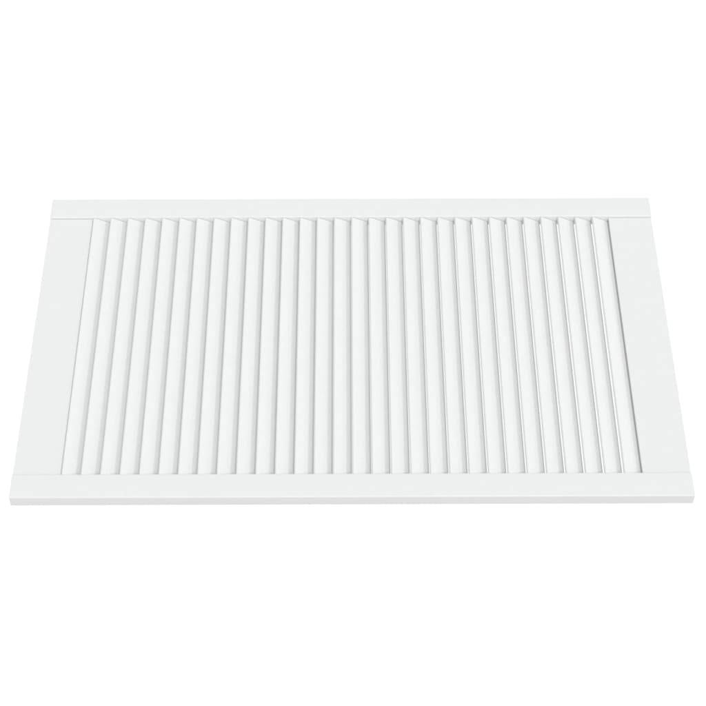 vidaXL Schranktüren Lamellen-Design 2 Stk Weiß 99,3x59,4 cm Massivholz