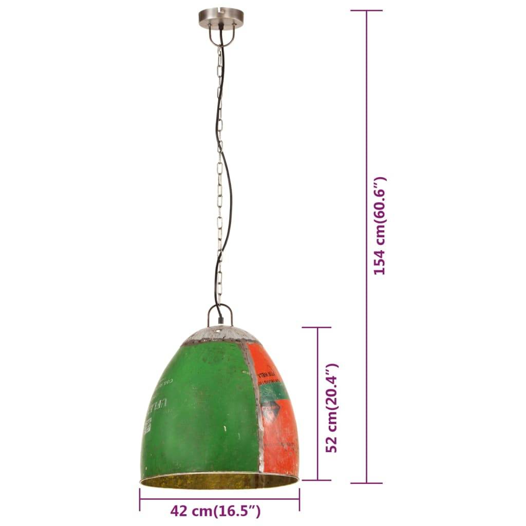 vidaXL Hängelampe Industrie-Stil 25 W Mehrfarbig Rund 42 cm E27