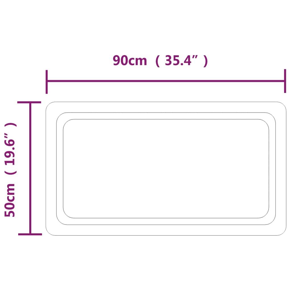 vidaXL LED-Badspiegel 50x90 cm
