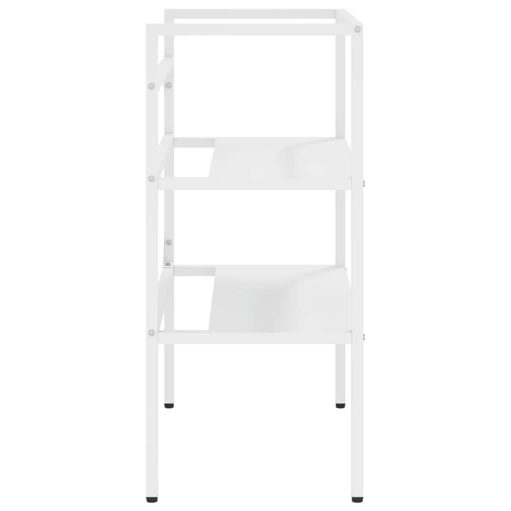 vidaXL Badezimmer Waschtischgestell Weiß 59x38x83 cm Eisen