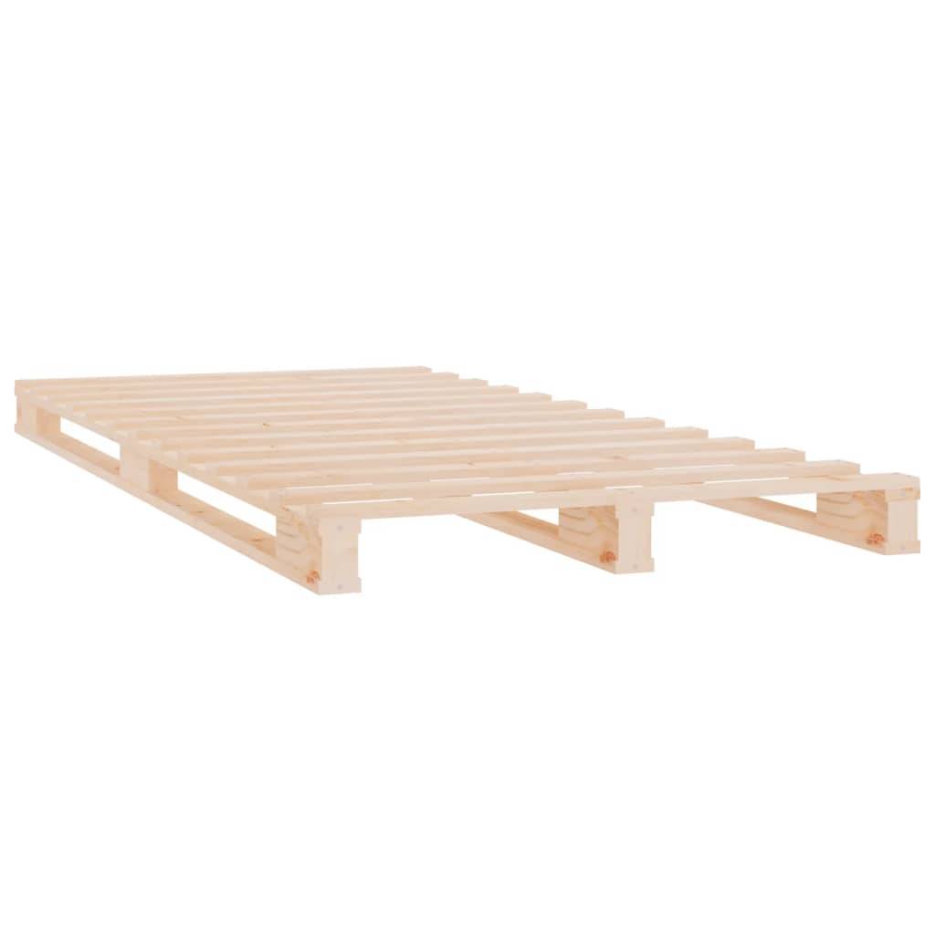 vidaXL Palettenbett 90x190 cm Massivholz Kiefer