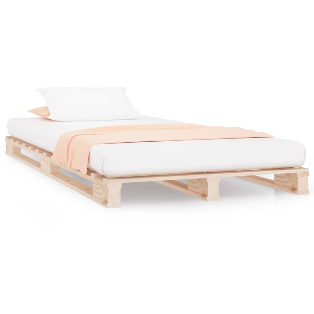 vidaXL Palettenbett 90x190 cm Massivholz Kiefer