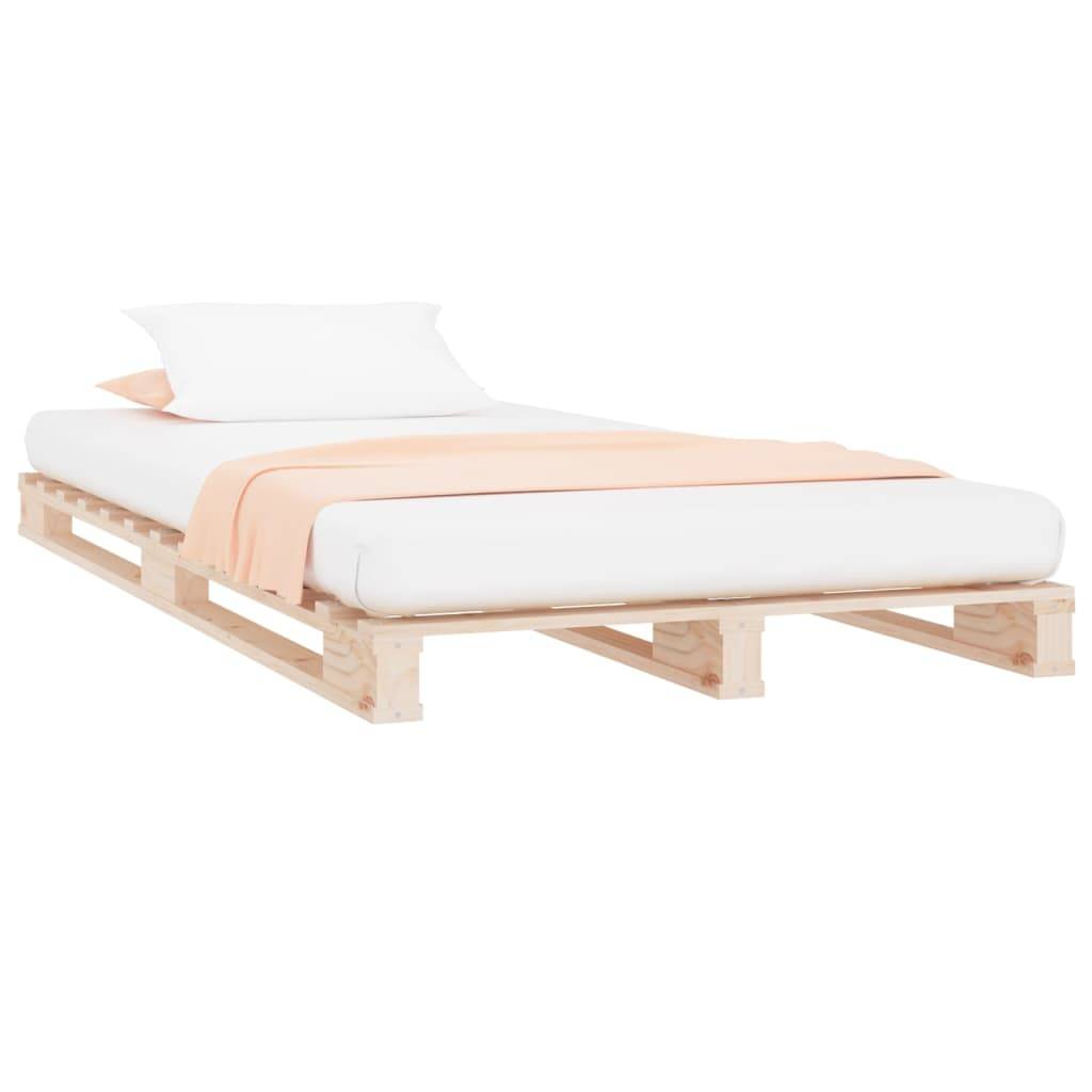 vidaXL Palettenbett 90x190 cm Massivholz Kiefer
