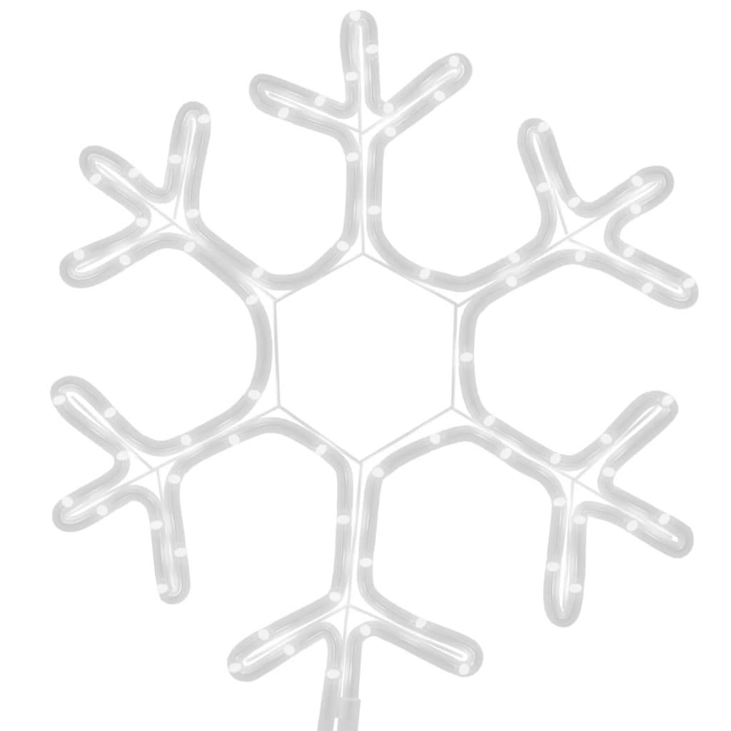 vidaXL LED-Schneeflocken 2 Stk. Warmweiß 38x37 cm