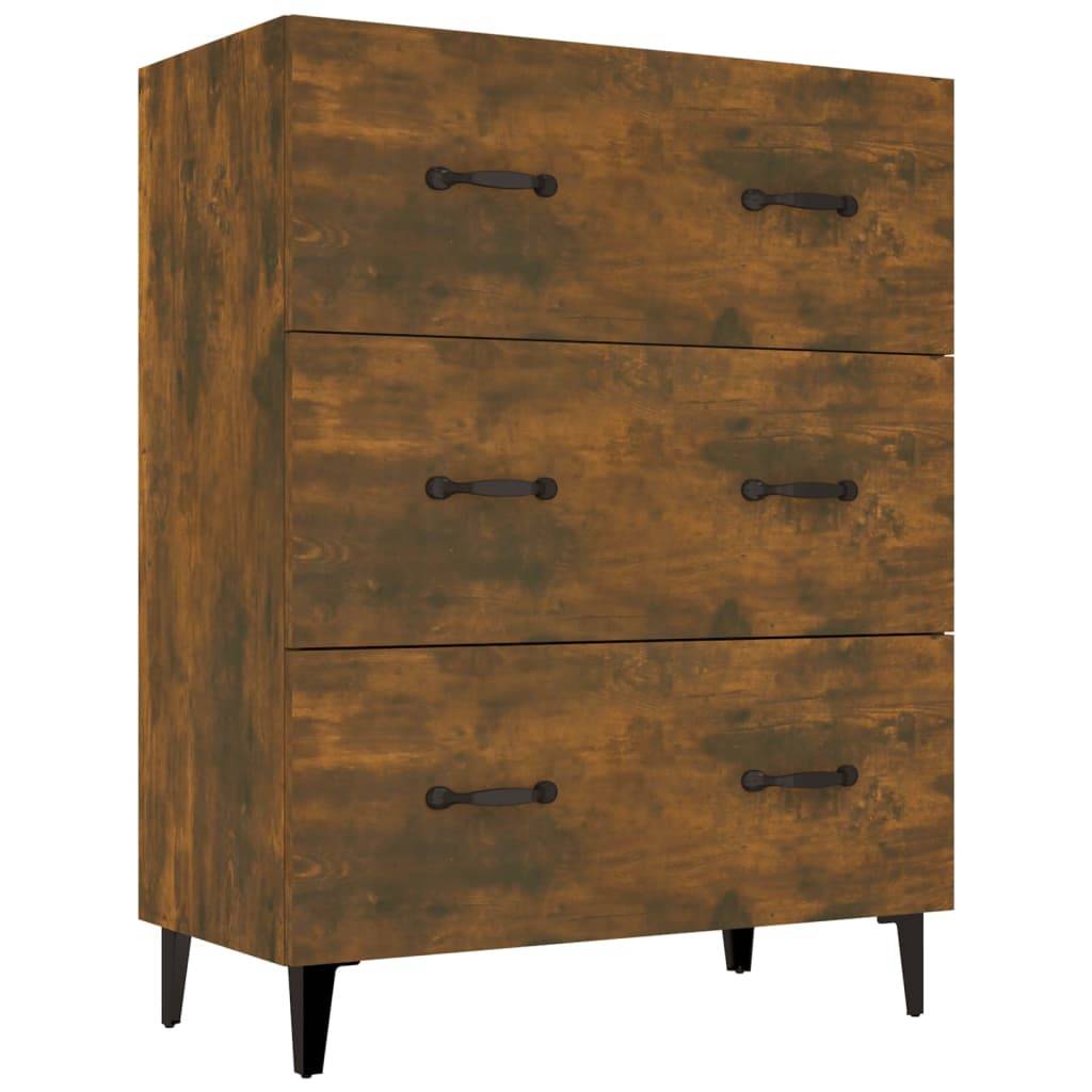 vidaXL Sideboard Räuchereiche 69,5x34x90 cm Holzwerkstoff