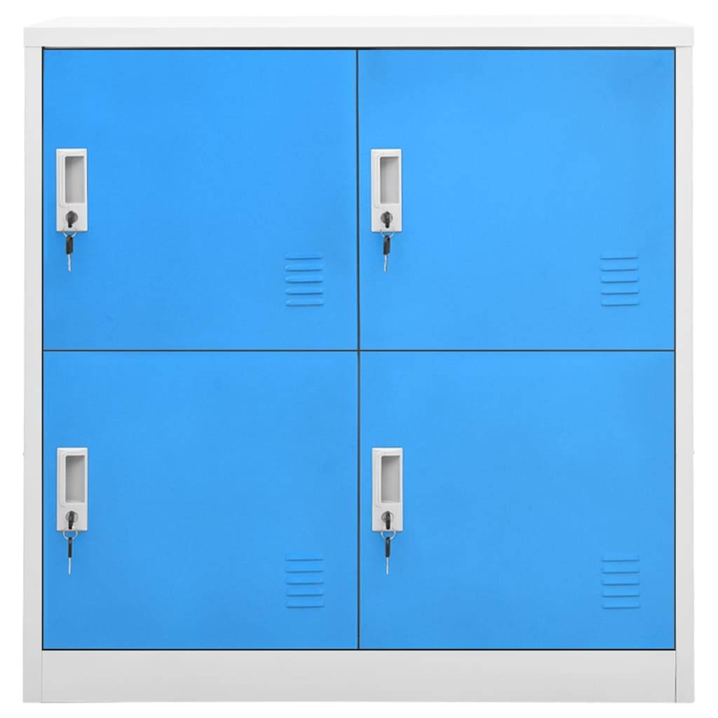vidaXL Schließfachschränke 5 Stk. Hellgrau und Blau 90x45x92,5cm Stahl