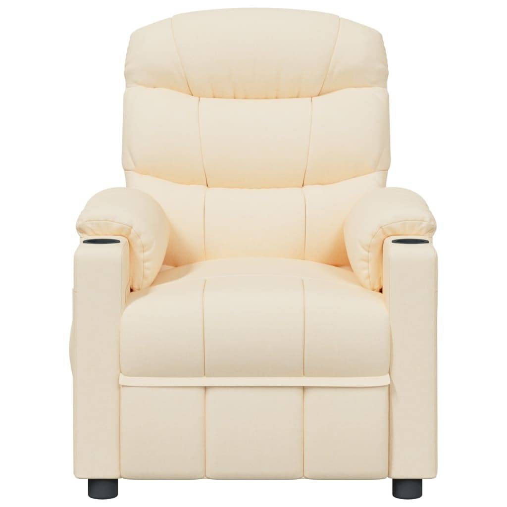 vidaXL Massagesessel Elektrisch Creme Stoff
