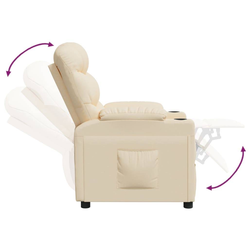 vidaXL Relaxsessel Creme Stoff