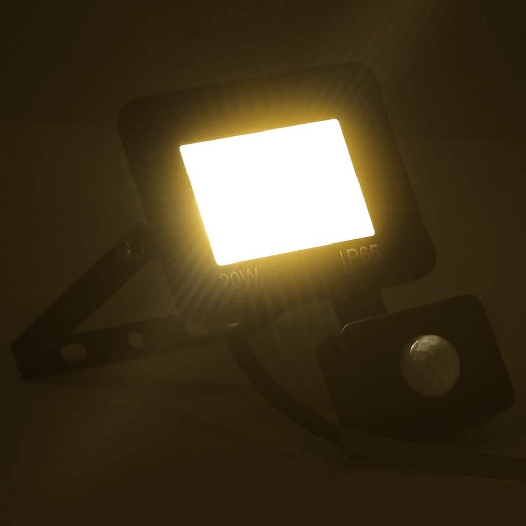 vidaXL LED-Fluter mit Sensor 20 W Warmweiß