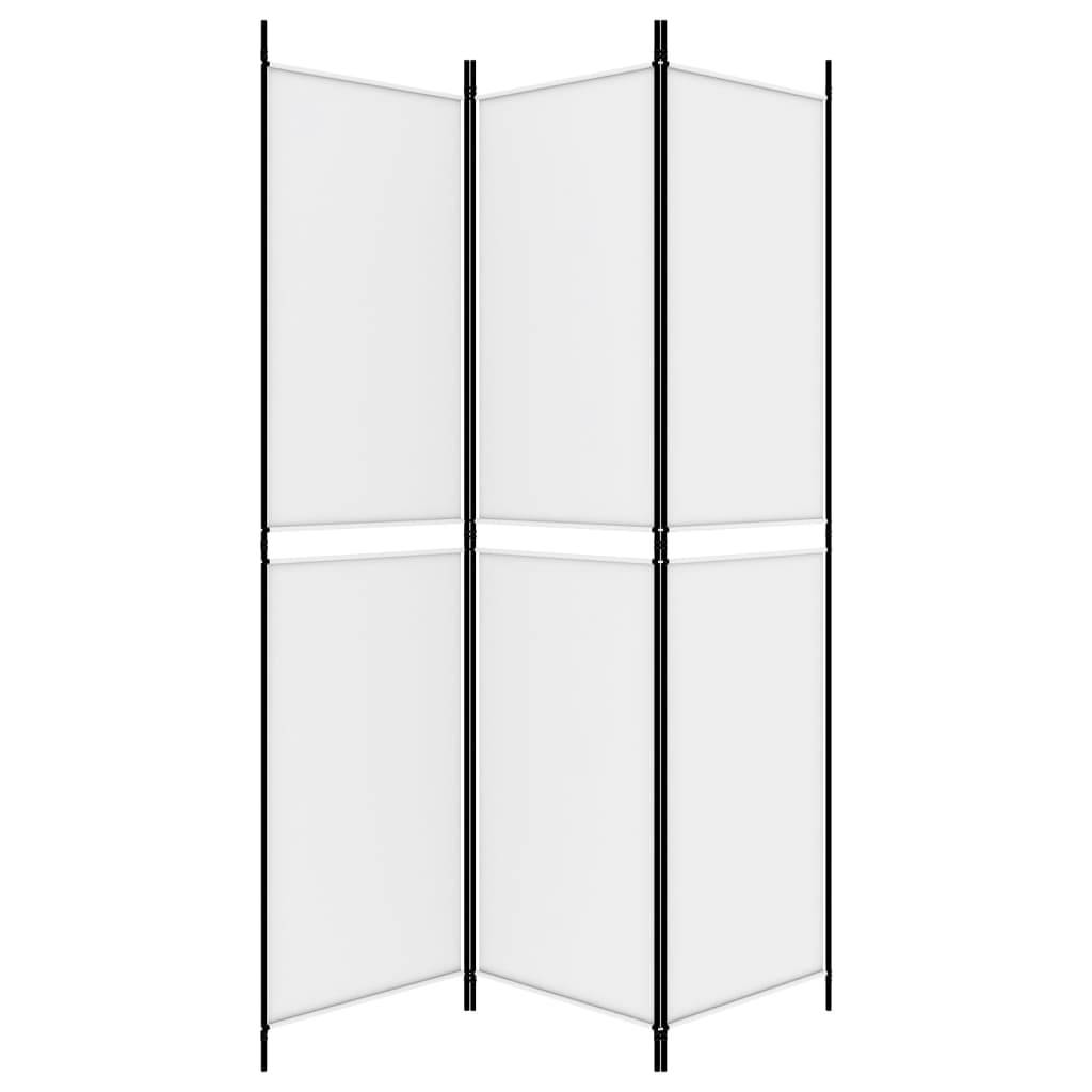 vidaXL 3-tlg. Paravent Weiß 150x200 cm Stoff