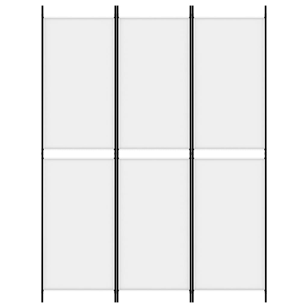 vidaXL 3-tlg. Paravent Weiß 150x200 cm Stoff