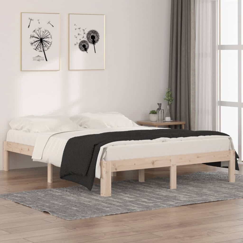 vidaXL Massivholzbett 150x200 cm
