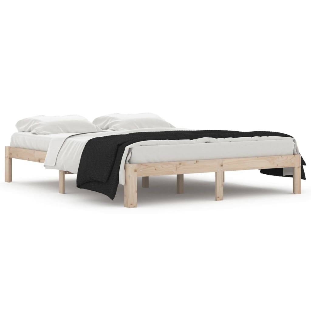 vidaXL Massivholzbett 150x200 cm