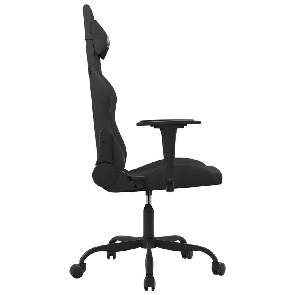 vidaXL Gaming-Stuhl mit Massagefunktion Schwarz Stoff