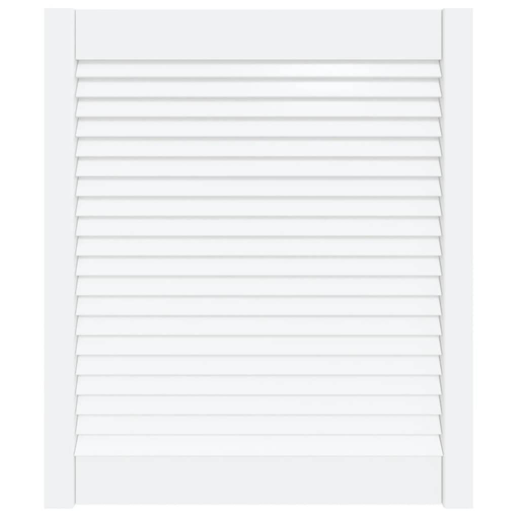 vidaXL Schranktür Lamellen-Design Weiß 69x59,4 cm Massivholz Kiefer