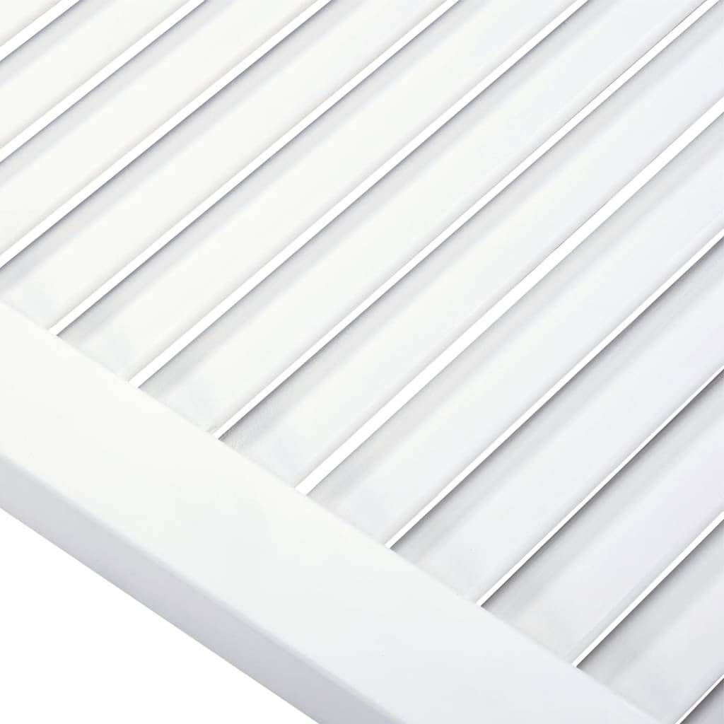 vidaXL Schranktüren Lamellen-Design 2 Stk. Weiß 69x59,4 cm Massivholz
