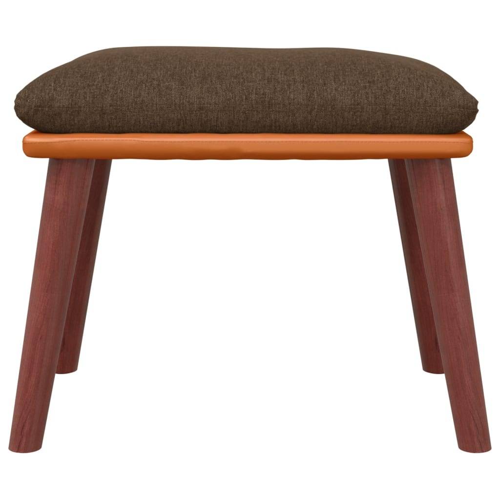vidaXL Fußhocker Braun 45x29,5x35 cm Stoff und Kunstleder