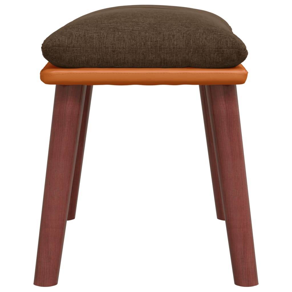 vidaXL Fußhocker Braun 45x29,5x35 cm Stoff und Kunstleder