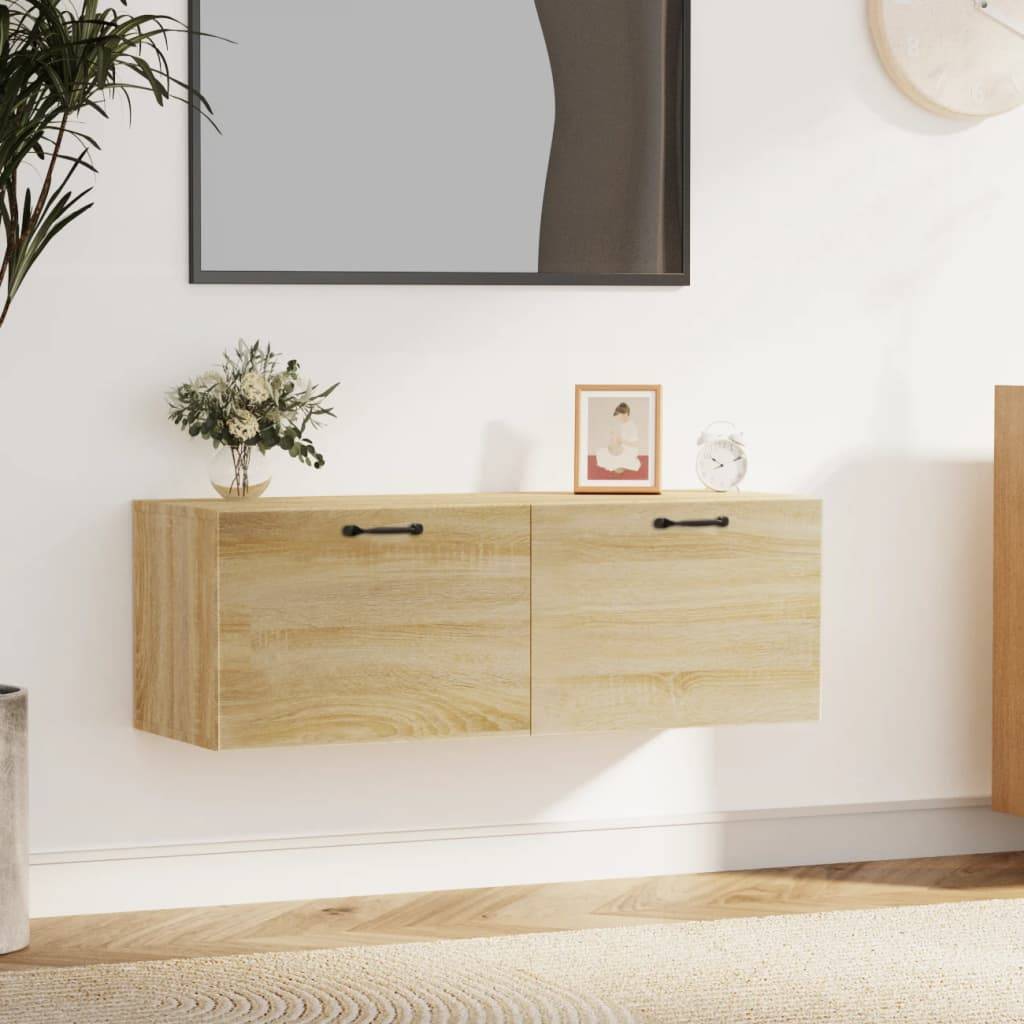 vidaXL Wandschrank Sonoma-Eiche 100x36,5x35 cm Holzwerkstoff