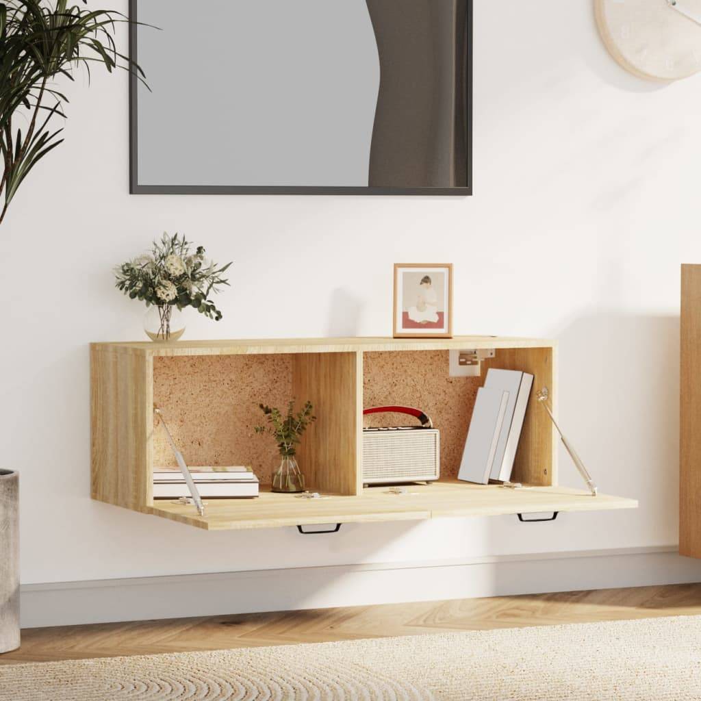 vidaXL Wandschrank Sonoma-Eiche 100x36,5x35 cm Holzwerkstoff