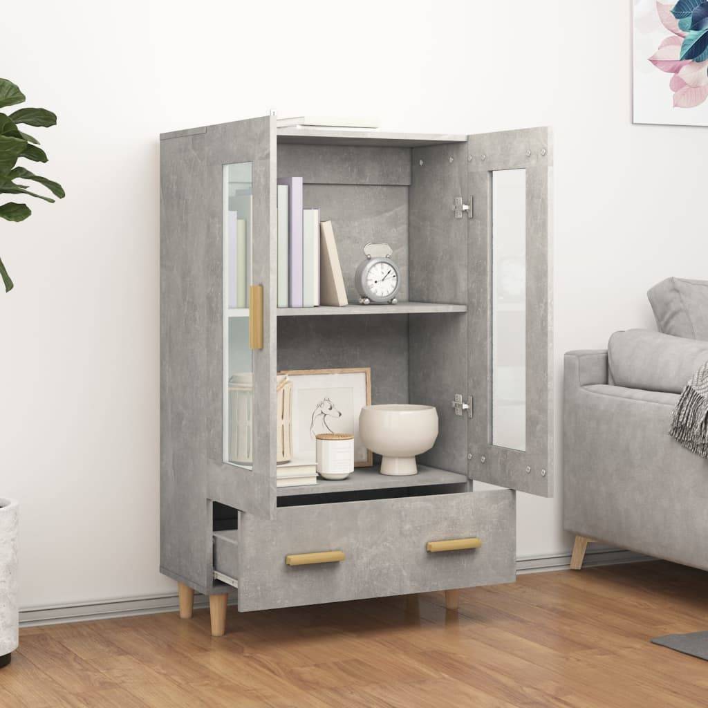 vidaXL Highboard Betongrau 70x31x115 cm Holzwerkstoff