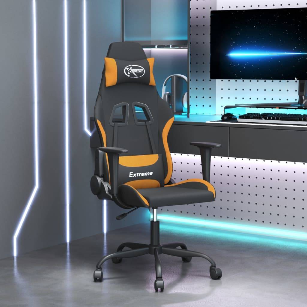 vidaXL Gaming-Stuhl Schwarz und Orange Stoff