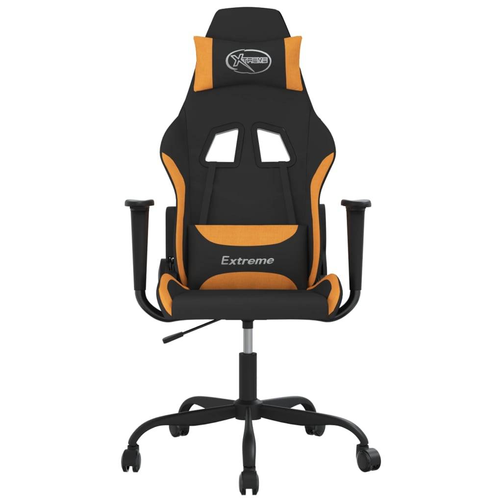 vidaXL Gaming-Stuhl Schwarz und Orange Stoff