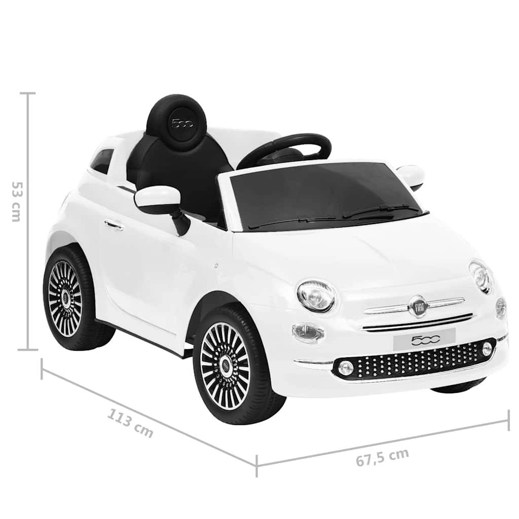 vidaXL Kinder-Elektroauto Fiat 500 Weiß