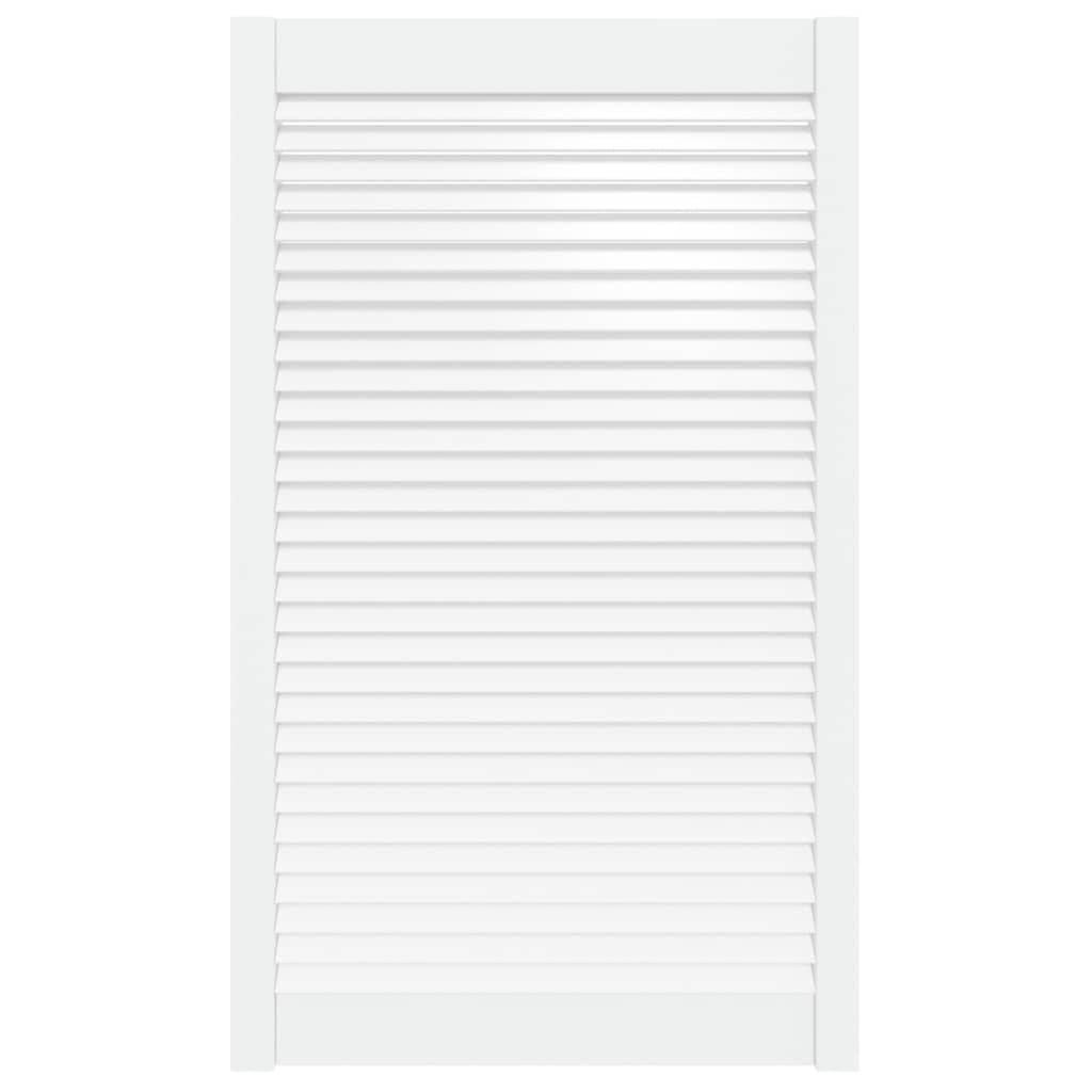 vidaXL Schranktür Lamellen-Design Weiß 99,3x59,4 cm Massivholz Kiefer