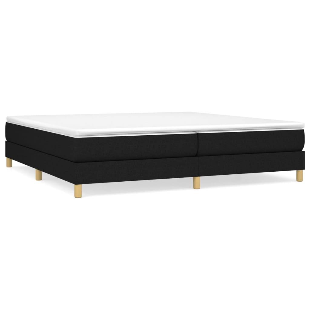 vidaXL Boxspringbett mit Matratze Schwarz 200x200 cm Stoff