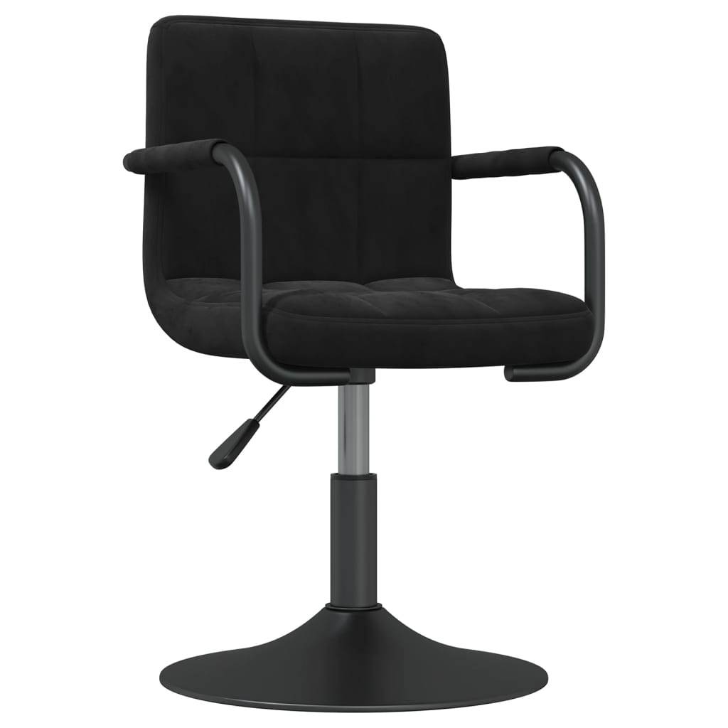 vidaXL Esszimmerstühle 2 Stk. Drehbar Schwarz Samt