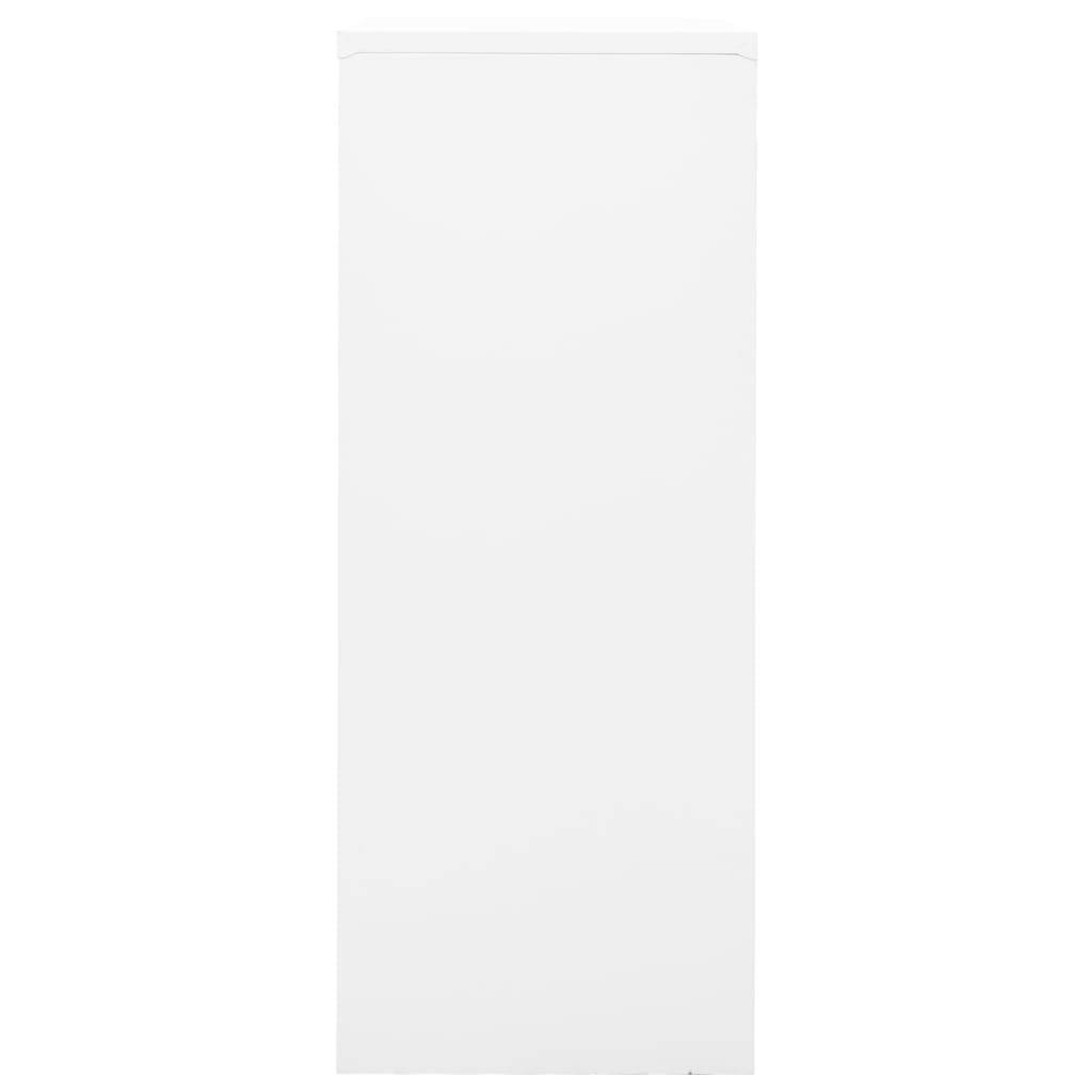 vidaXL Büroschrank Weiß 90x40x102 cm Stahl