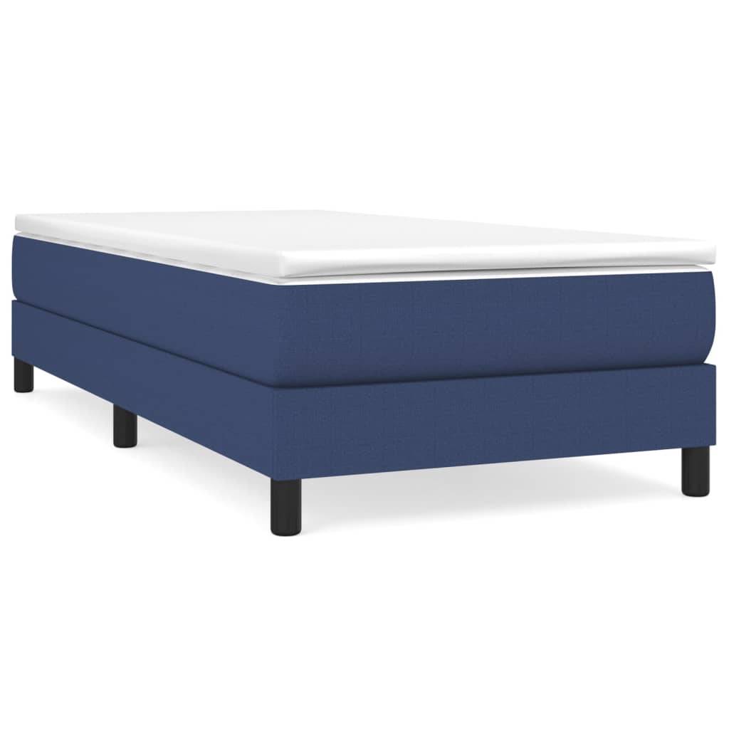 vidaXL Bettgestell ohne Matratze Blau 90x200 cm Stoff
