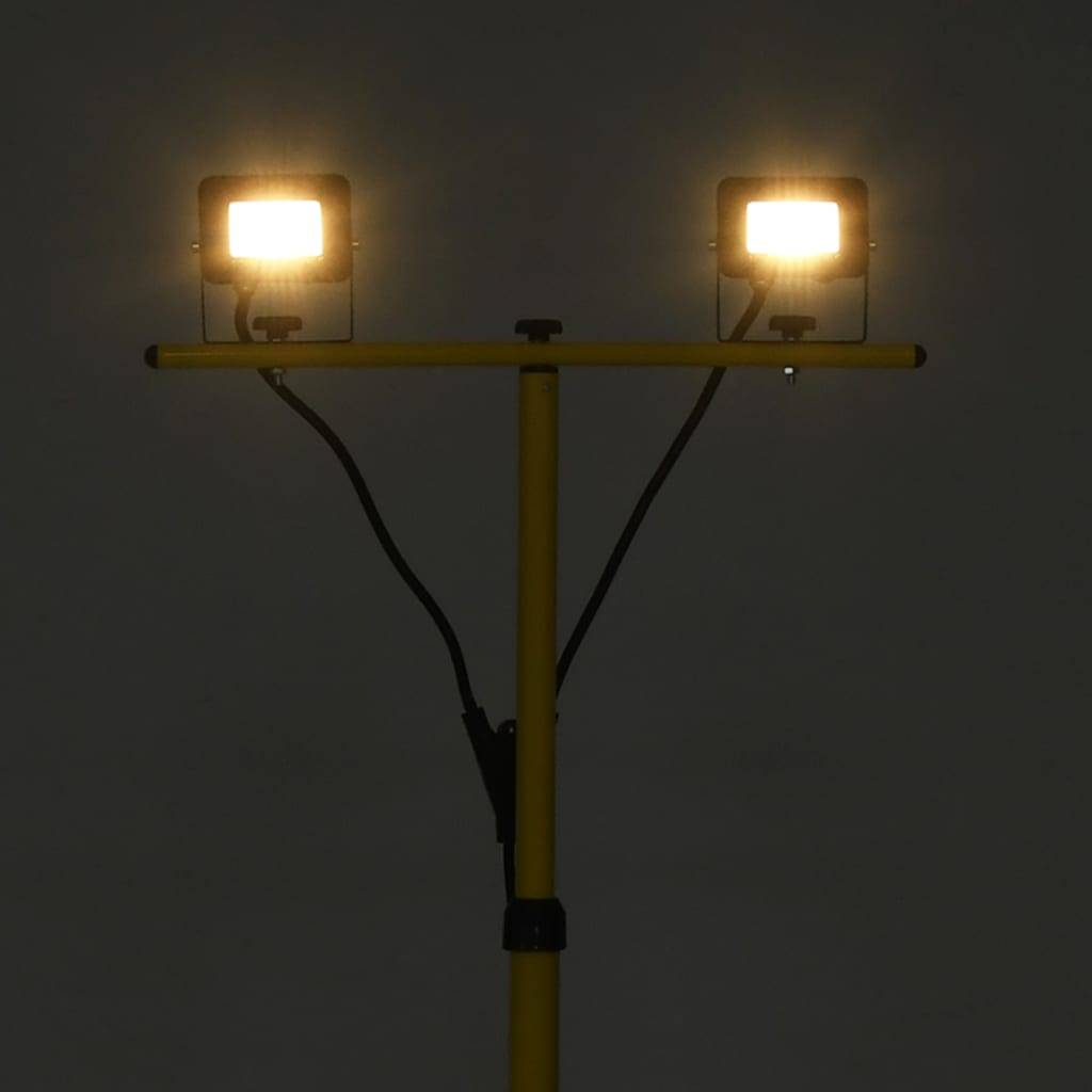 vidaXL LED-Fluter mit Stativ 2x10 W Warmweiß