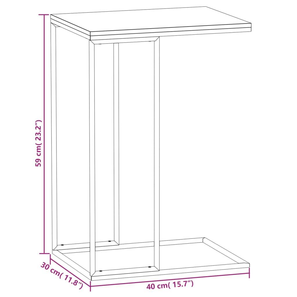 vidaXL Beistelltisch Weiß 40x30x59 cm Holzwerkstoff