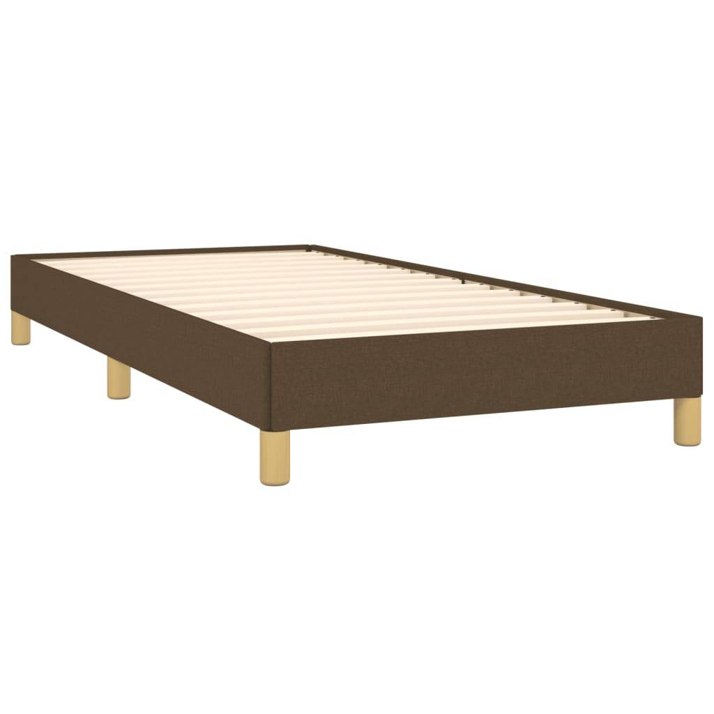 vidaXL Bettgestell ohne Matratze Dunkelbraun 90x190 cm Stoff