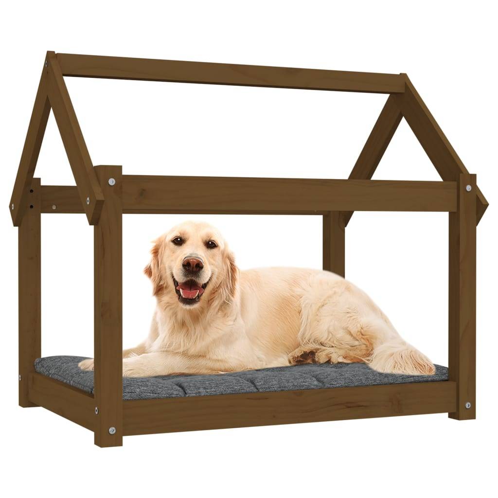 vidaXL Hundebett Honigbraun 81x60x70 cm Massivholz Kiefer