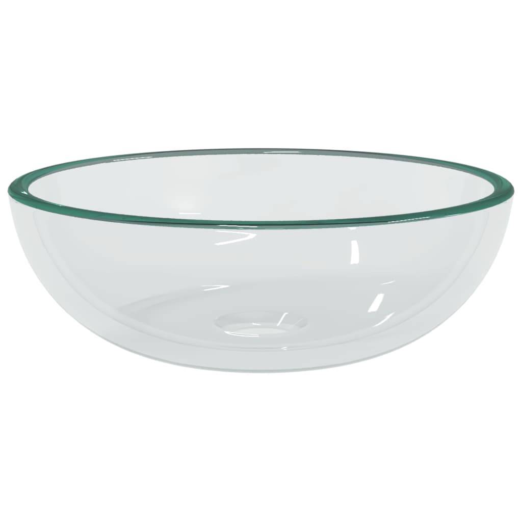 vidaXL Waschbecken Hartglas 35x12 cm Transparent